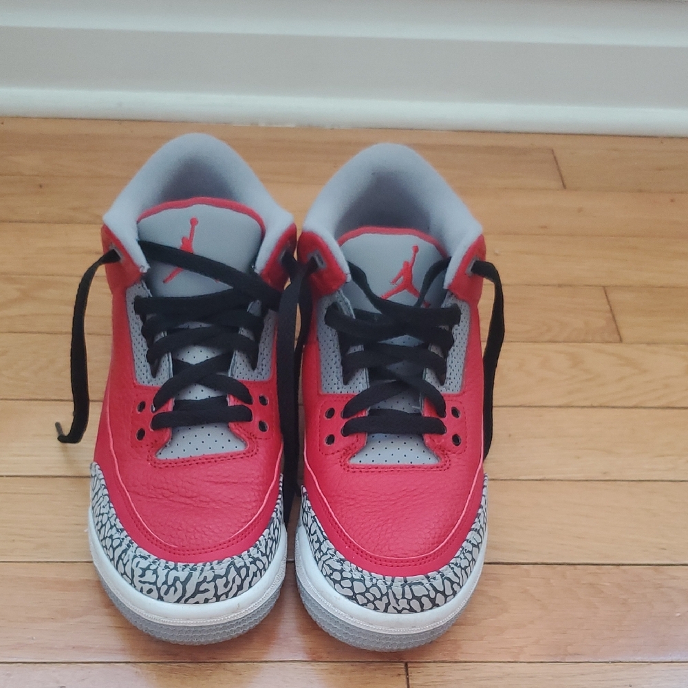 Jordan Red and Gray Sneakers Iconic Design